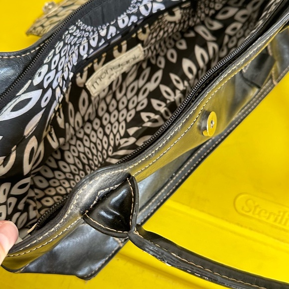 Mondani NYC Black Faux Leather Shoulder Bag - Picture 4 of 8